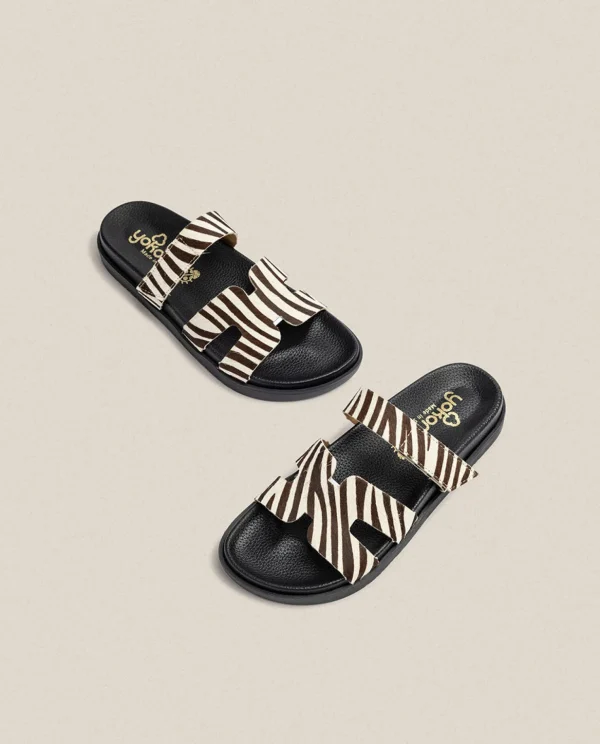 Yokono Flat Sandal MORENA-125 Zebra New