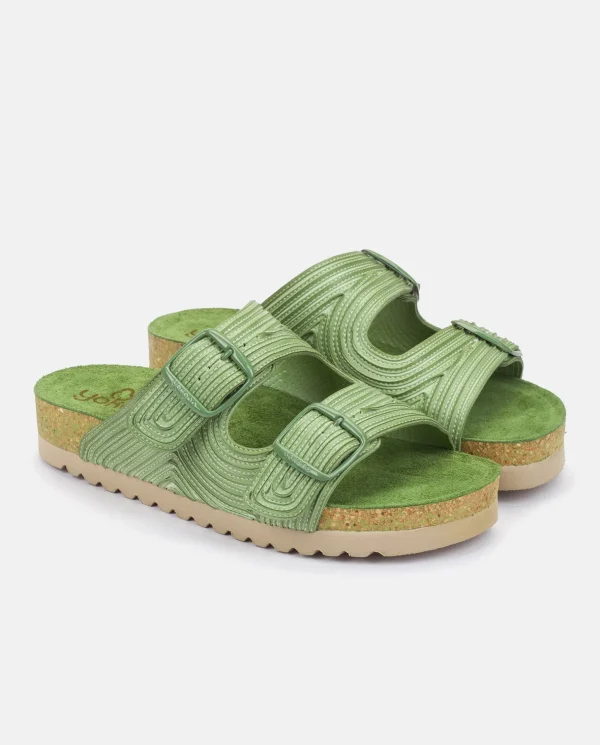 Yokono Flat Sandal NOJA-003 Green Outlet
