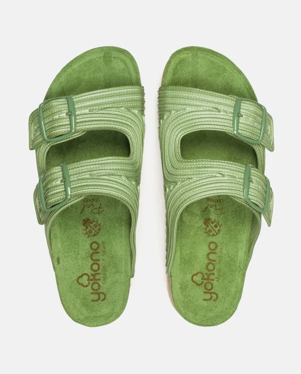 Yokono Flat Sandal NOJA-003 Green Outlet