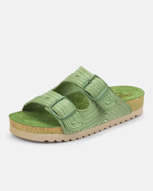 Yokono Flat Sandal NOJA-003 Green Outlet