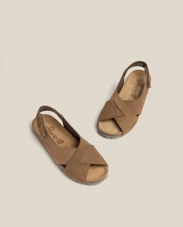 Yokono Flat Sandal VILLA-175 Brown Sale