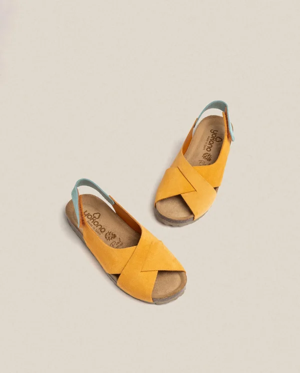 Yokono Flat Sandal VILLA-175 Orange Cheap