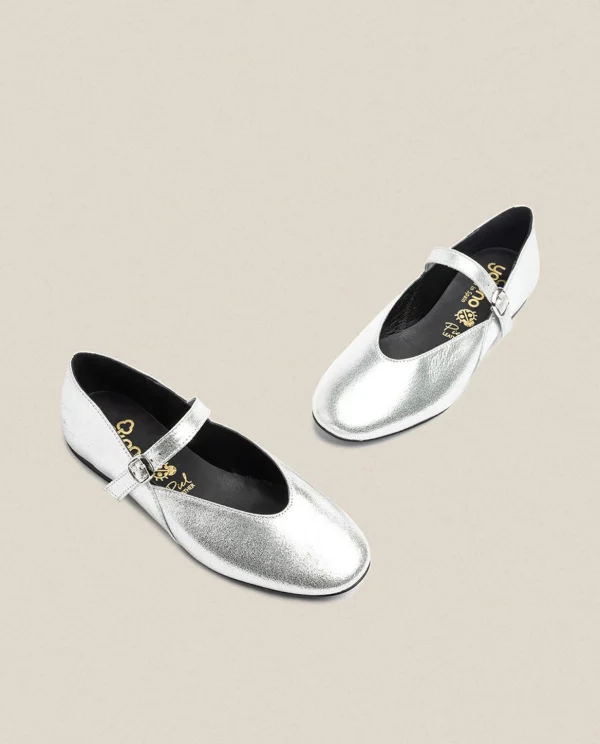 Yokono Flat Shoe ARI-001 Silver Flash Sale