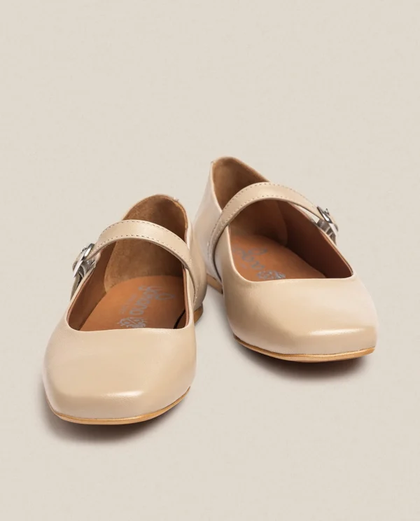 Yokono Flat Shoe LENNA-001 Beige New