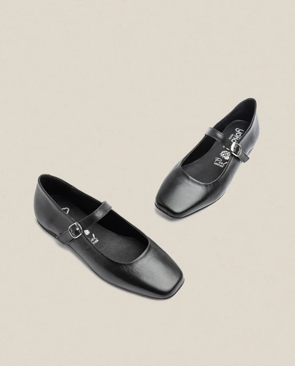 Yokono Flat Shoe LENNA-001 Black Clearance