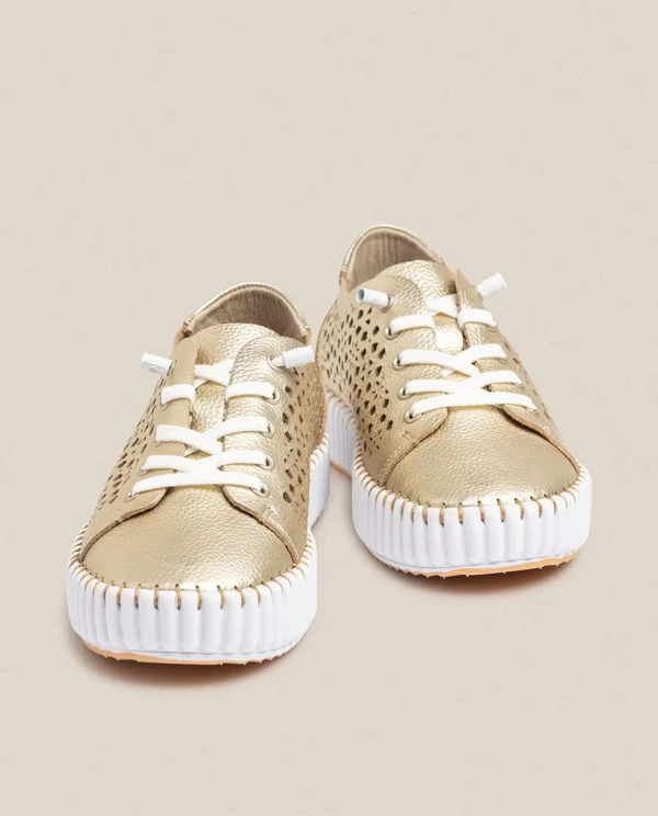 Yokono Flat Shoe SINTRA-002 Gold Outlet