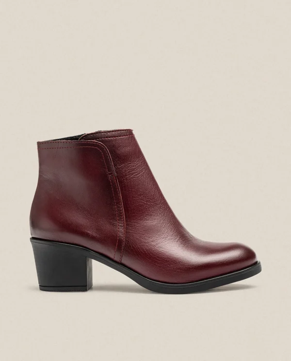 Yokono Heeled Ankle Boot LILLE-016 Burgundy Clearance
