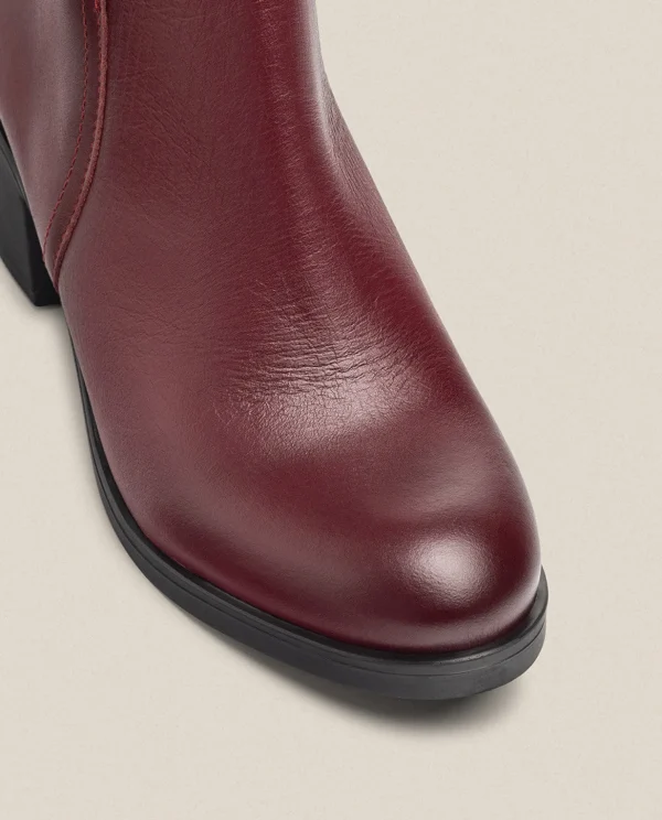 Yokono Heeled Ankle Boot LILLE-016 Burgundy Clearance