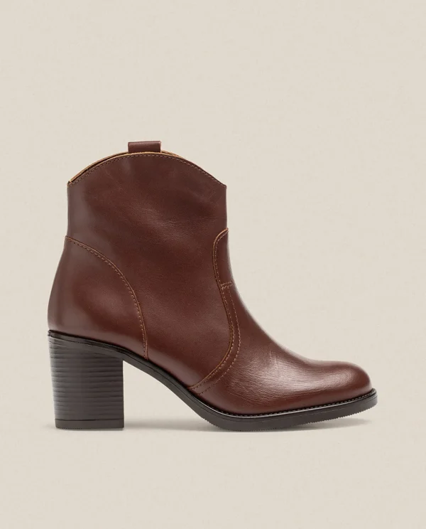 Yokono Heeled Ankle Boot ORNE-003 Brown Clearance