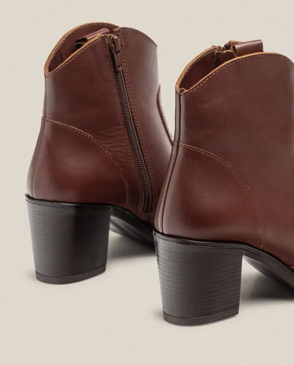 Yokono Heeled Ankle Boot ORNE-003 Brown Clearance