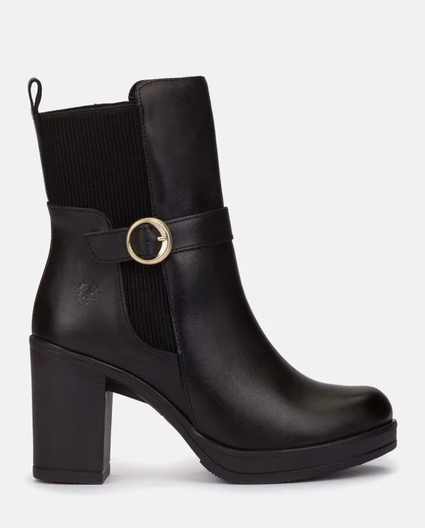 Yokono Heeled Ankle Boot PILSEN-003 Black Discount