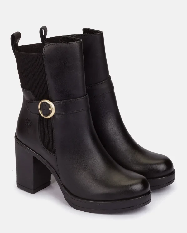 Yokono Heeled Ankle Boot PILSEN-003 Black Discount