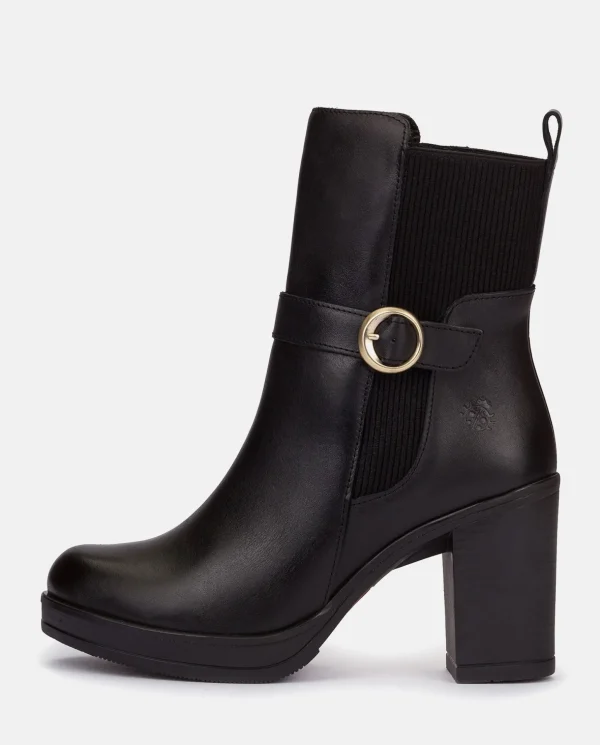 Yokono Heeled Ankle Boot PILSEN-003 Black Discount
