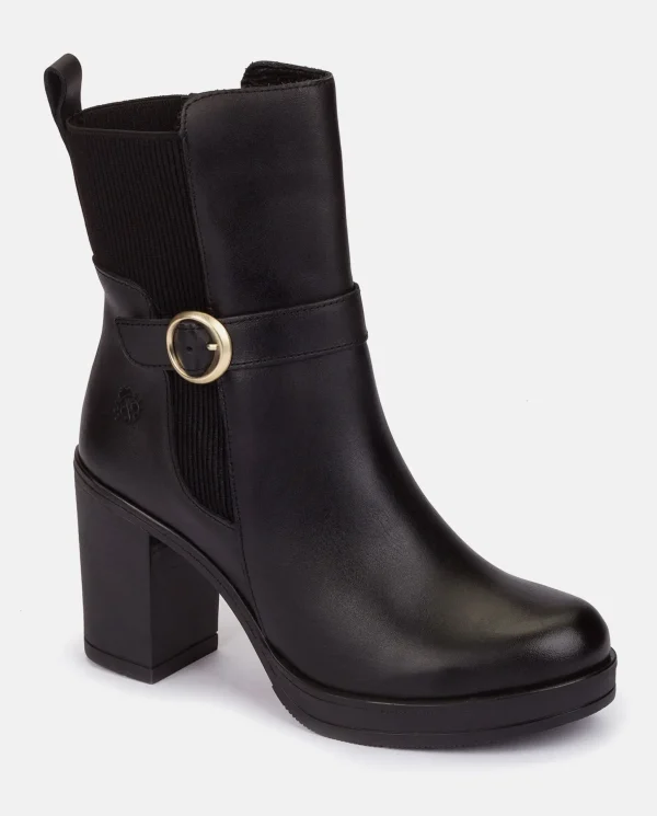 Yokono Heeled Ankle Boot PILSEN-003 Black Discount