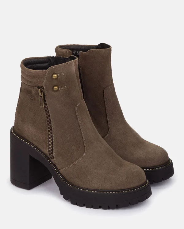 Yokono Heeled Ankle Boot TUNA-002 Grey Cheap