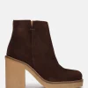 Yokono Heeled Ankle Boots GELA-001 Brown Clearance