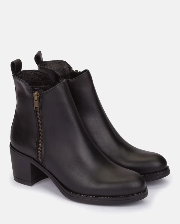 Yokono Heeled Ankle Boots LILLE-012 Black Shop