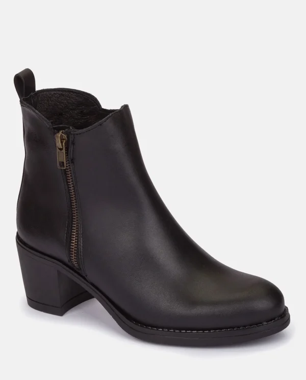 Yokono Heeled Ankle Boots LILLE-012 Black Shop