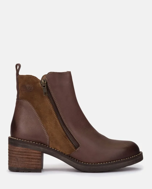 Yokono Heeled Ankle Boots MESINA-002 Brown Discount