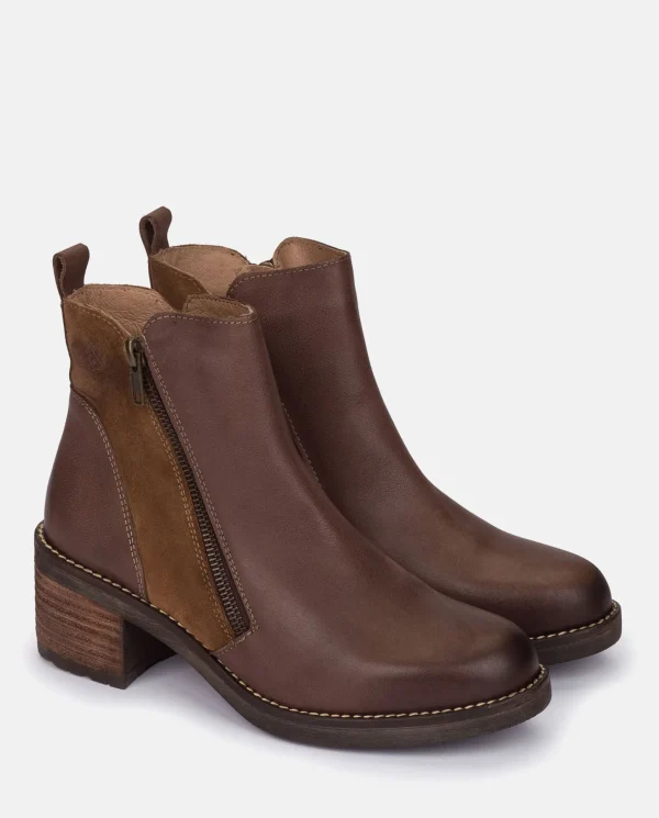 Yokono Heeled Ankle Boots MESINA-002 Brown Discount