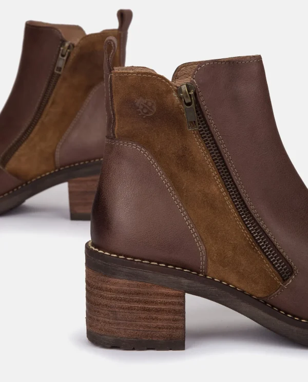 Yokono Heeled Ankle Boots MESINA-002 Brown Discount