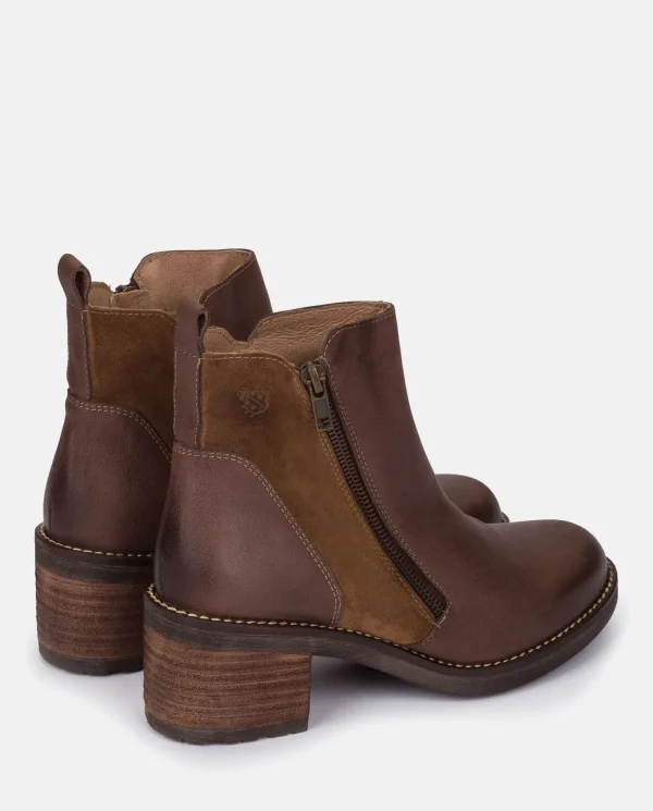 Yokono Heeled Ankle Boots MESINA-002 Brown Discount
