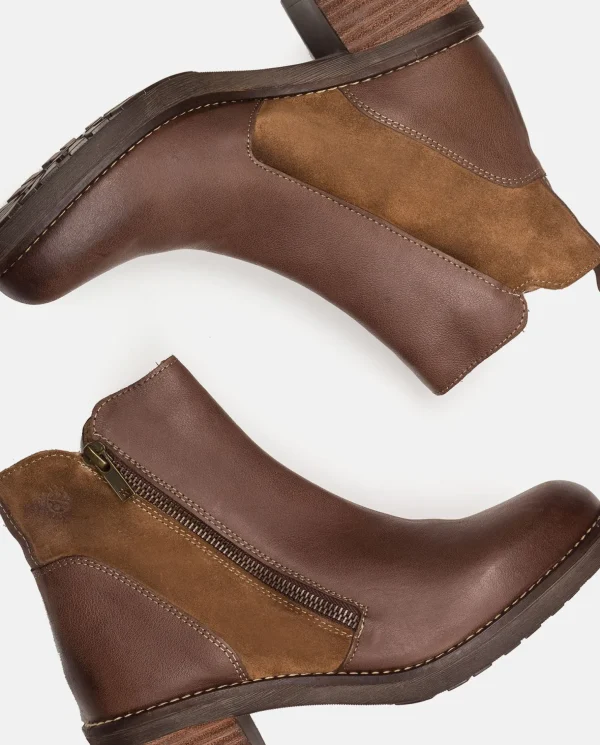 Yokono Heeled Ankle Boots MESINA-002 Brown Discount