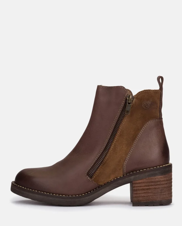 Yokono Heeled Ankle Boots MESINA-002 Brown Discount