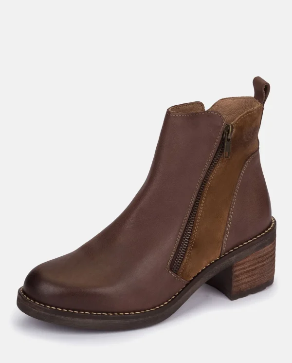 Yokono Heeled Ankle Boots MESINA-002 Brown Discount