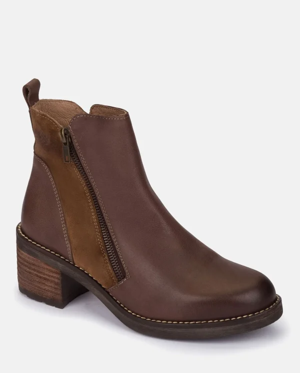 Yokono Heeled Ankle Boots MESINA-002 Brown Discount
