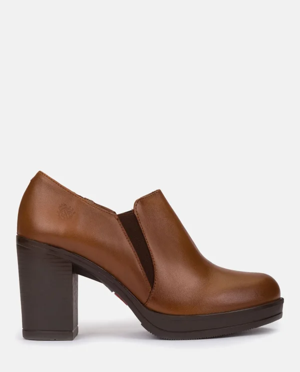 Yokono Heeled Ankle Boots PILSEN-005 Brown Clearance
