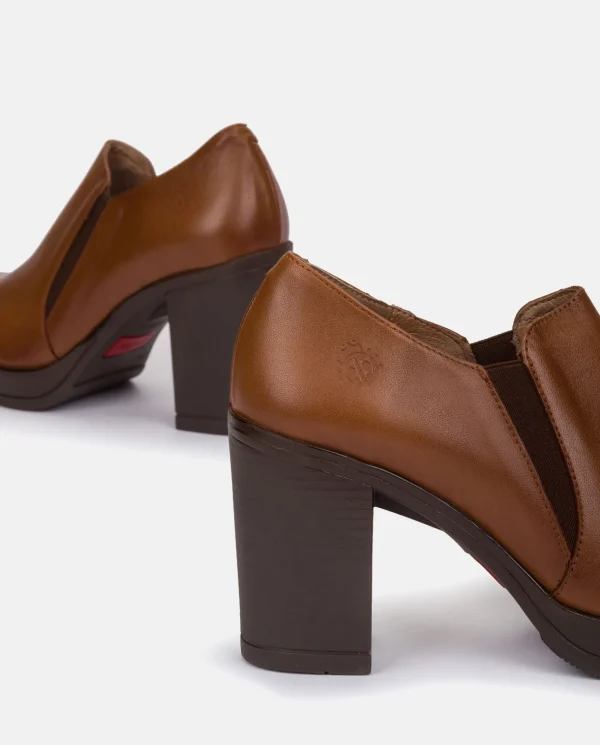 Yokono Heeled Ankle Boots PILSEN-005 Brown Clearance