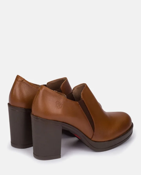 Yokono Heeled Ankle Boots PILSEN-005 Brown Clearance