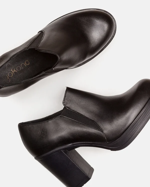 Yokono Heeled Ankle Boots PILSEN-005 Black Hot