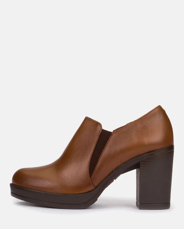 Yokono Heeled Ankle Boots PILSEN-005 Brown Clearance