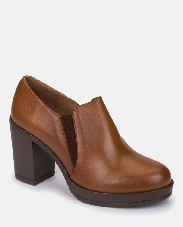 Yokono Heeled Ankle Boots PILSEN-005 Brown Clearance
