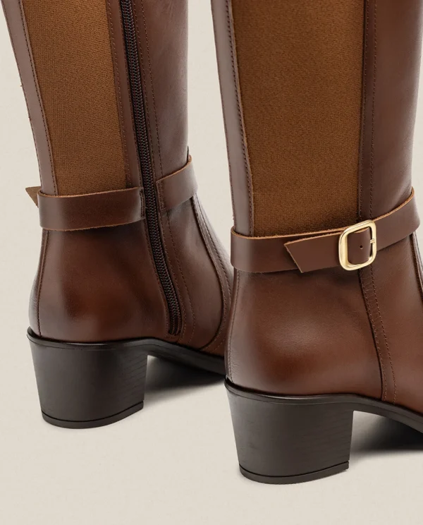 Yokono Heeled Boot LILLE-015 Brown New