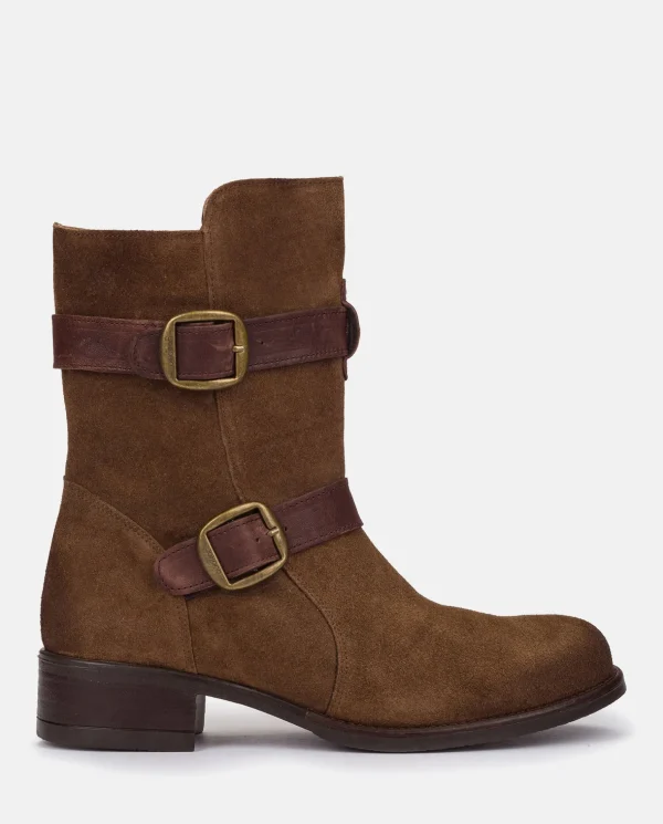 Yokono Heeled Booty MONS-003 Brown New