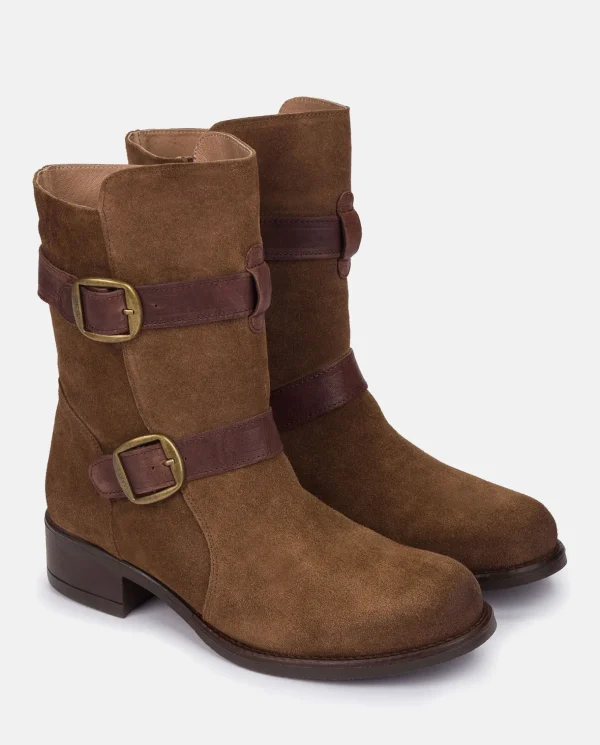 Yokono Heeled Booty MONS-003 Brown New