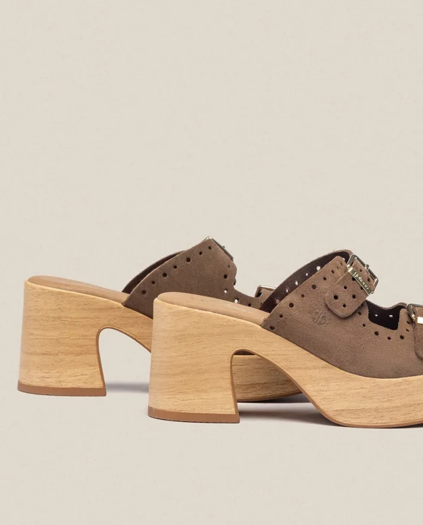 Yokono Heeled Sandal BONAI-003 Brown Flash Sale