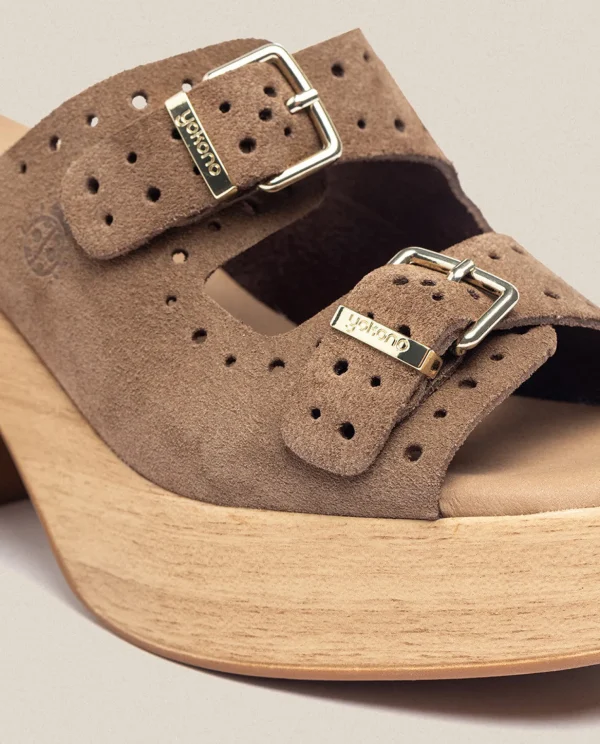 Yokono Heeled Sandal BONAI-003 Brown Flash Sale