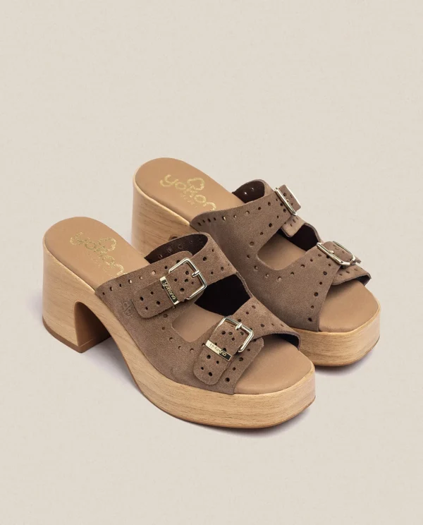 Yokono Heeled Sandal BONAI-003 Brown Flash Sale