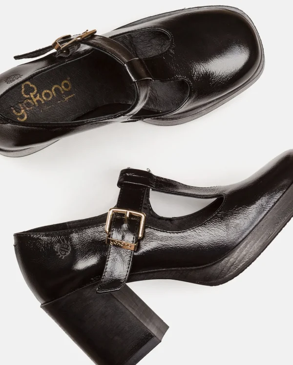 Yokono Heeled Shoe KOLIN-002 Black Hot