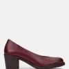 Yokono Heeled Shoe LILLE-007 Burgundy Hot
