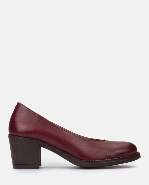 Yokono Heeled Shoe LILLE-007 Burgundy Hot