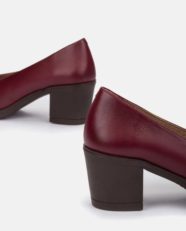 Yokono Heeled Shoe LILLE-007 Burgundy Hot