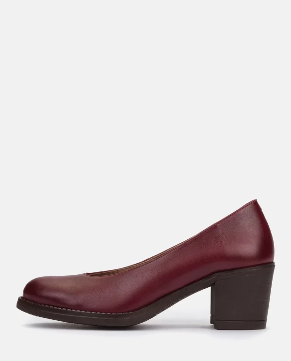Yokono Heeled Shoe LILLE-007 Burgundy Hot