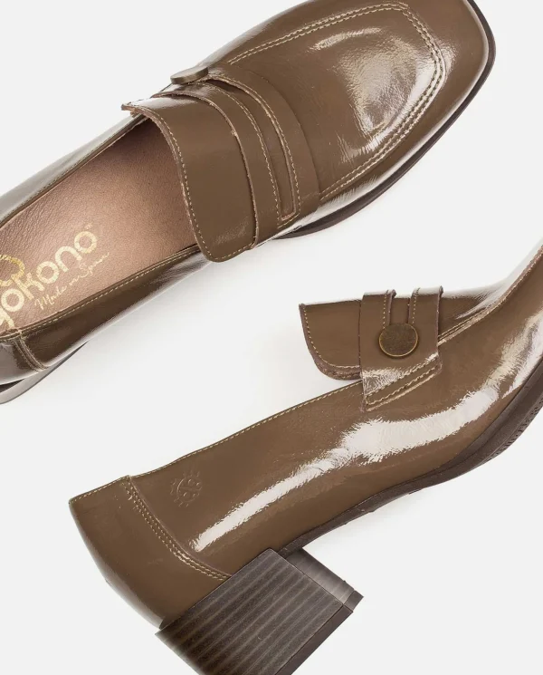 Yokono Heeled Shoe NAJAC-001 Brown New