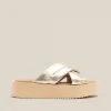 Yokono Platform Sandal CARMEN-004 Gold Best Sale