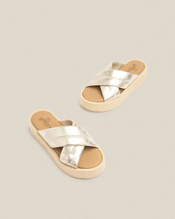 Yokono Platform Sandal CARMEN-004 Gold Best Sale